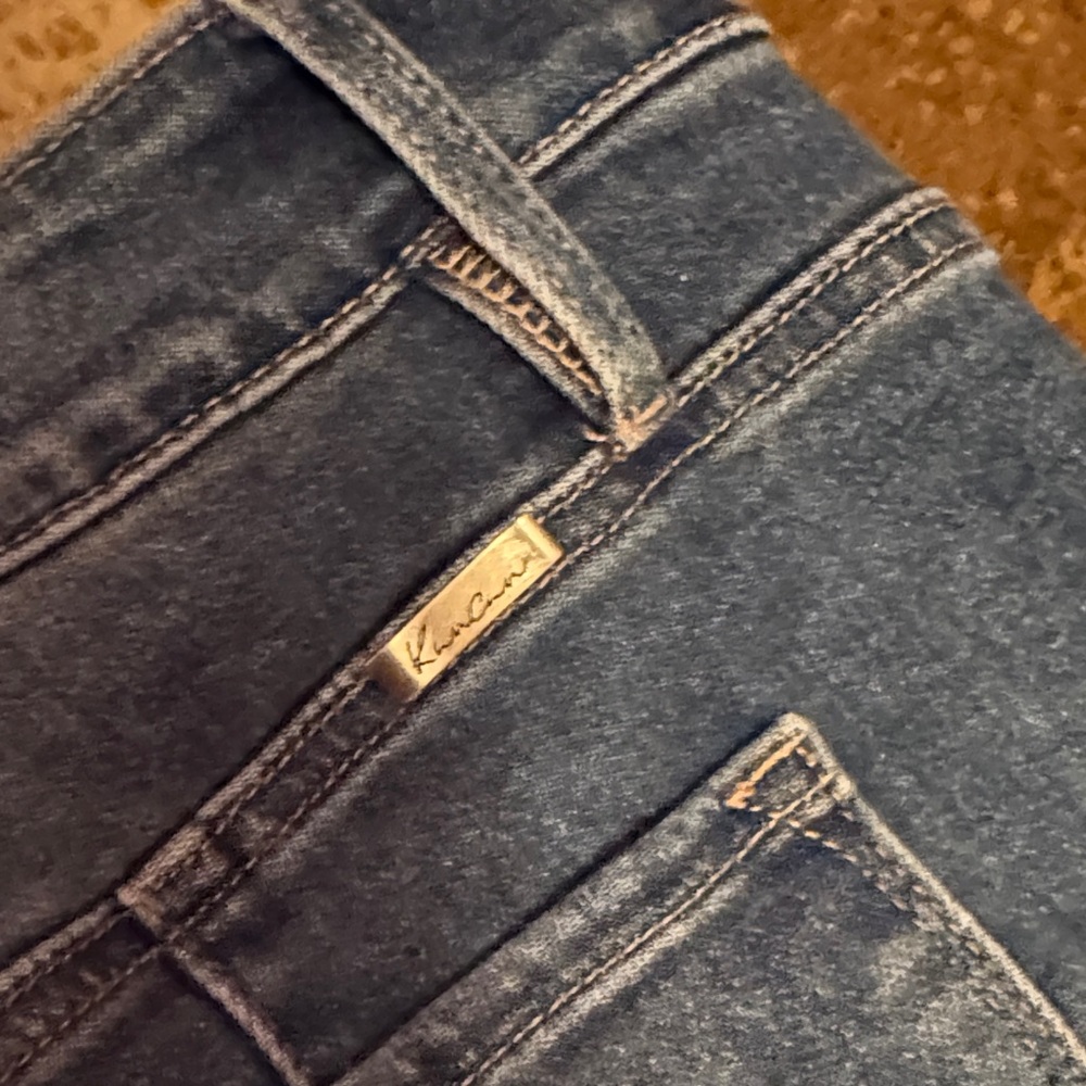 KanCan Blue Flare Jeans with Frayed Hem - Picture 6 of 8